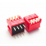 HR0382 40pcs 2.54mm 4Positions 8Pin  Red DIP Switch (40pcs/tube)